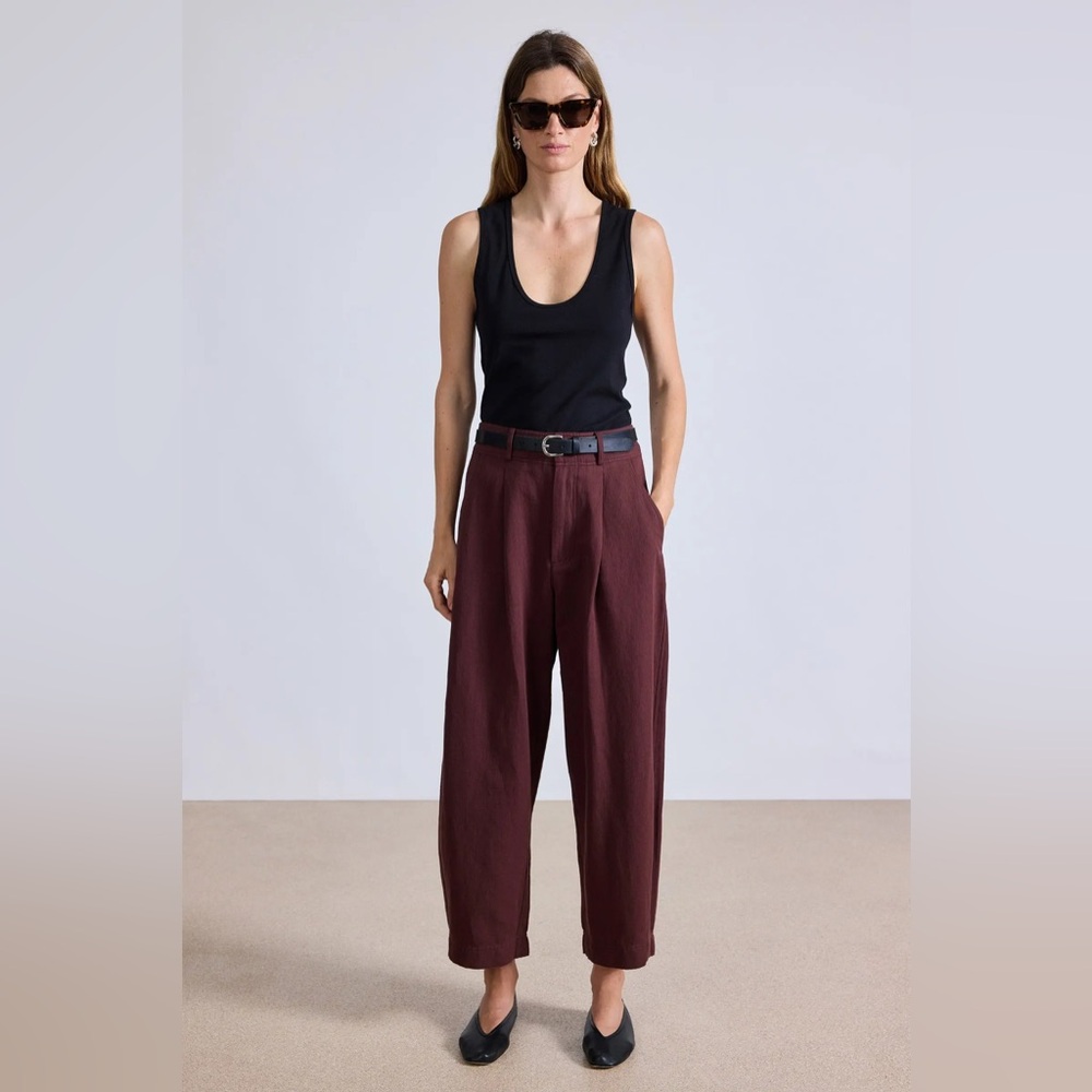 Apiece Apart | Bari Crop Trouser- Rosewood